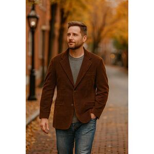 Men's Classic Brown Corduroy Blazer